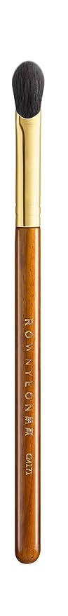 Desert Oak Series Thumb-Shaped Eyeshadow Brush （Small） - Curved Brush Head Mimics Natural Finger Contour, Premium Goat Hair & Bubinga Handle for Lid/Crease Blending (CM 171)-VivaGrace Women