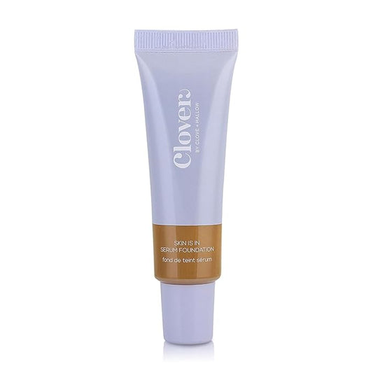 Clover Skin Is In Serum Foundation | Hydrating Face Serum, Lightweight Foundation, Cruelty-Free & Vegan | With Squalane And Sunflower Seed Wax | 30 ml - Shade 10 (Medium-Dark)-VivaGrace Women