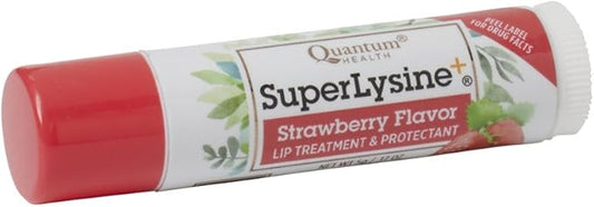 Quantum Health SuperLysine+ Lip Sunscreen Coldstick|Strawberry|Herbal Lip Balm|Soothes, Moisturizes, and Protects Lips from the Sun|SPF 21|0.17 Ounce Stick-VivaGrace Women