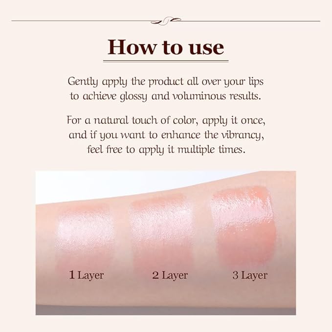 [CHALLANS de PARIS] Elegant Glosy Premium Lip Balm(Coral), Instinct Plumping Lip, Moisturizing Lip Care, Glossy and Smoother Lips, Lip Gloss(Coral)-VivaGrace Women