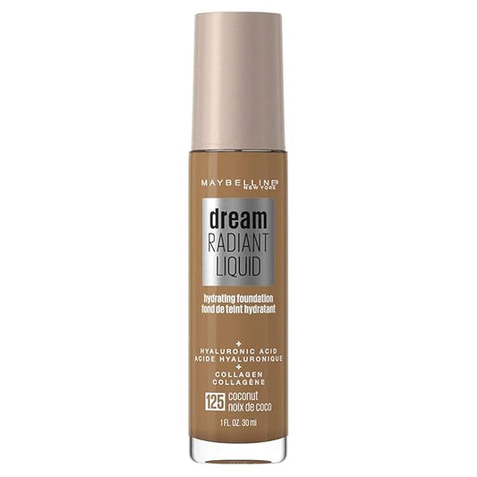 Maybelline Dream Radiant Liquid Medium Coverage Hydrating Makeup, Lightweight Liquid Foundation, Coconut, 1 Count-VivaGrace Women
