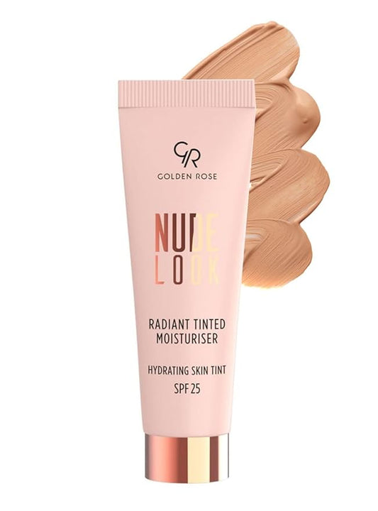Golden Rose Radiant Tinted Moisturiser Oil-Free Glowy Tinted Moisturizer Foundation UV SPF 25 (MEDIUM TINT)-VivaGrace Women