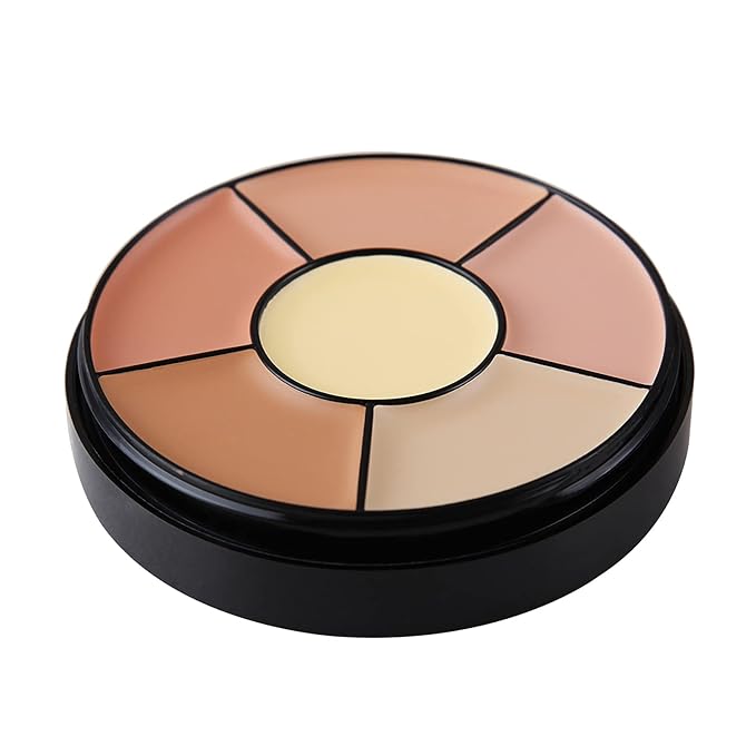 MEICOLY 6 Shades High Coverage Concealer,Tattoo Cover Palette,Cover Bruises, Tattoos, Age Spots, Vitiligo, Birthmarks,with 8 pcs White Makeup Sponges-VivaGrace Women