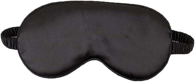 Personalized Eye Masks for Sleeping Add Photo Text Logo Name for Wedding Favor Satin Bachelorette Bridesmaid Gift Solid Black-VivaGrace Women