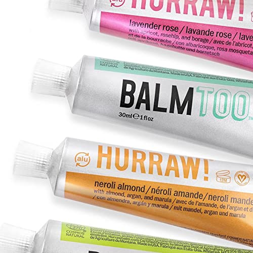 Hurraw! Balmtoo Squeezable Balm, Unscented: Thick and ultra-moisturizing for anywhere application. Body, face, lips, neck, fingers, toes. 1 tube = 7 sticks of lip balm. Natural, Organic. Made in USA-VivaGrace Women