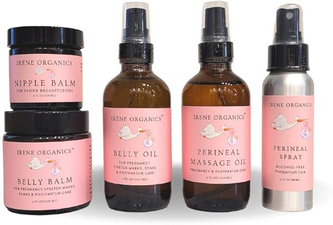 Belly Bundle - Organic Belly Balm and Natural Oil for Pregnancy Stretch Marks and Scars (5 piece set - SM)-VivaGrace Women