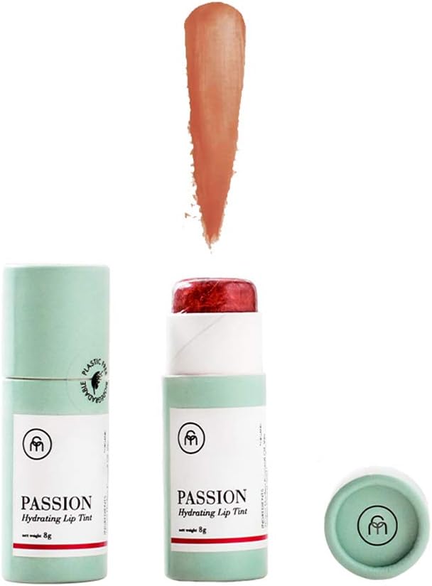 Coconut Matter Lip Balm – Handmade Vegan Coconut Lip Balm with Peach/Red Tint - Hydrating Lip Balm with Natural Coconut Oil, PASSION-VivaGrace Women