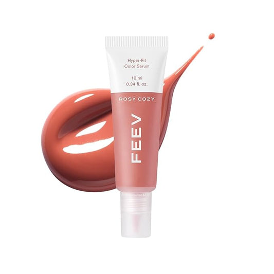 FEEV Hyper-Fit Color Serum Liquid Blush (10ml) | Dewy Cheek Blush Makeup | 50% of Hydrating Essence | Vegan | K-beauty (Rosy Cozy, 10ml)-VivaGrace Women