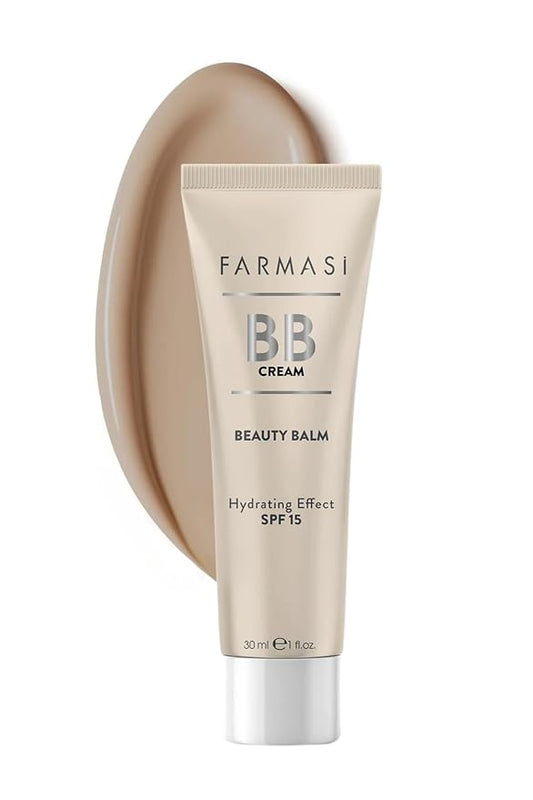 FARMASi Make Up BB Cream Beauty Balm, Full-Coverage Foundation, Concealer, Moisturizer BB Cream for All Skin Types, 1 fl. oz. / 30 ml (Medium)-VivaGrace Women