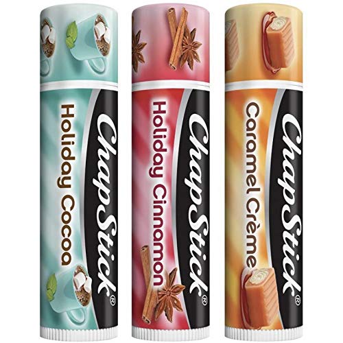 Chapstick Holiday Collection 2017, Pack of 3, Holiday Cinnamon, Caramel Creme & Holiday Cocoa, 0.15 Oz Ea-VivaGrace Women