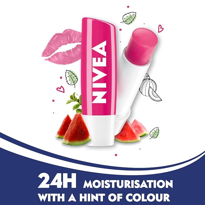 Nivea Fruity Shine Watermelon Lip Balm, 4.8gm-VivaGrace Women