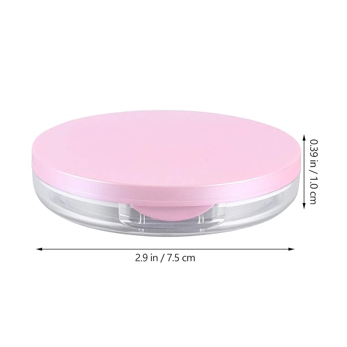 Powder Puff 2pcs Loose Powder Containers with Elasticated Net Sifter, Mirror and Puff 5g Loose Powder Compact Case Case for DIY Makeup and Travel () Cushion Foundation-VivaGrace Women