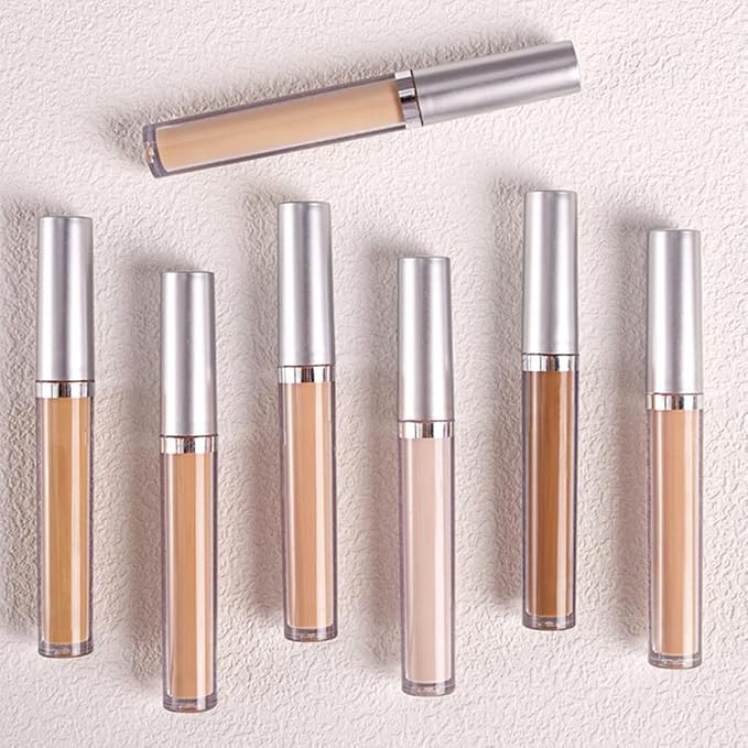 Kaely 2Pcs Hydrating Concealer Wand,Full Coverage Liquid under Eye Concealer,Long Lasting Waterproof Primer Makeup for Dark Circles and Puffiness Trouble Spots Redness,Eye Ring corrector de ojeras 06-VivaGrace Women