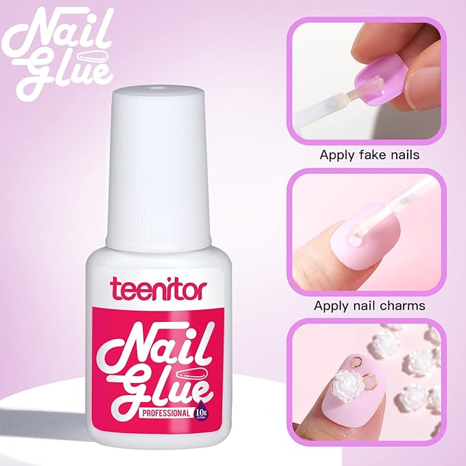 288pcs Short Press On Nails, Teenitor Matte Acrylic False Nails With Glue, 12 Color Glue On Nails For Small Hands