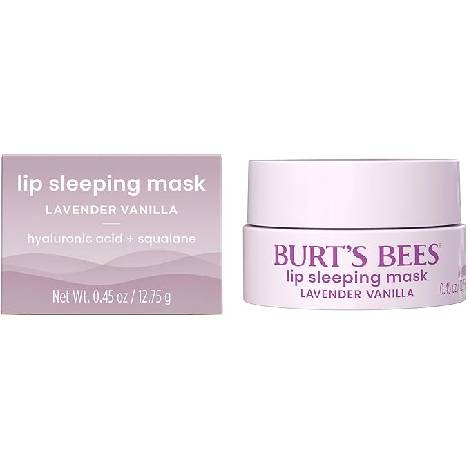 Burt’s Bees Lavender Vanilla Lip Sleeping Mask, With Hyaluronic Acid and Squalane Moisturizer To Instantly Hydrate Lips, Overnight Lip Mask, Lip Treatment, 0.45 oz.-VivaGrace Women