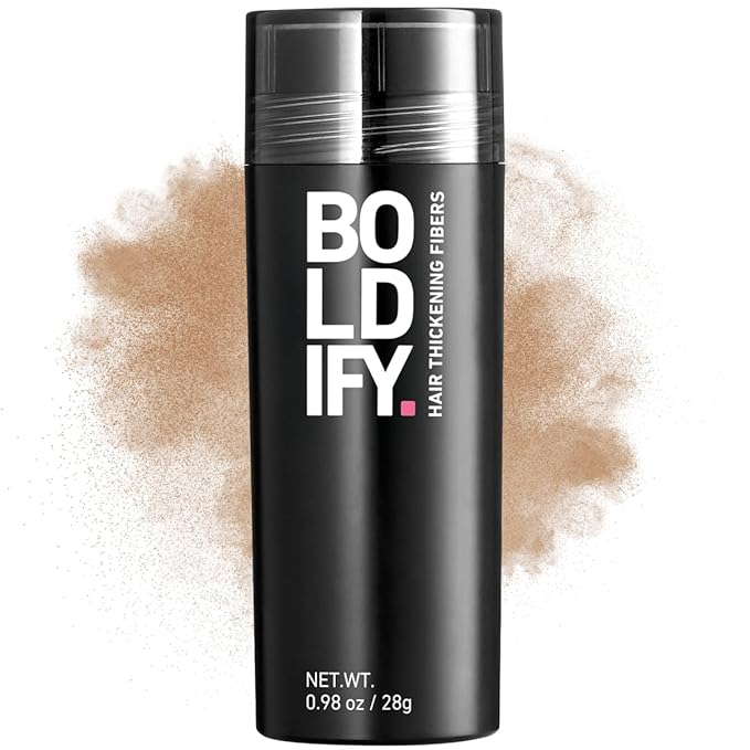 BOLDIFY Hair Fibers (28g) - Fill In Thinning and Fine Hair for an Instantly Fuller, Thicker Look - 14 Shades for Women & Men - Medium Blonde-VivaGrace Women