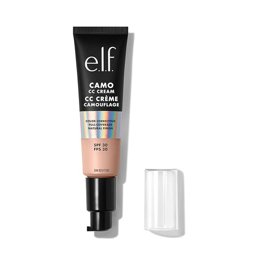 e.l.f. Camo CC Cream, Color Correcting Medium-To-Full Coverage Foundation with SPF 30, Fair 150 C, 1.05 Oz (30g)-VivaGrace Women