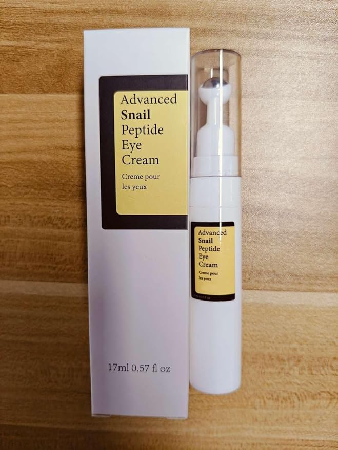 Advanced Snail Peptide Eye Cream for Dark Circles & Puffiness, Snail Mucin Eye Cream with Niacinamide Reduce Wrinkles & Fine Lines, 2 Pcs Under Eye Roller Cream for Moisturizing.-VivaGrace Women