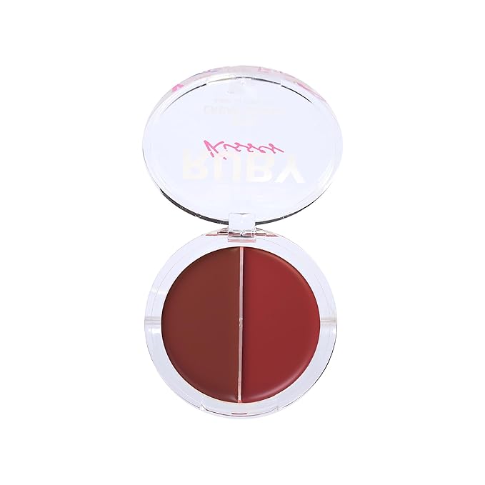 Ruby Kisses Duo Cream Blush, Smooth, Natural-Looking, Long-Lasting Face Makeup Blush for Cheeks, Lips, and Eyes, Buildable and Blendable, Infused with Green Tea, Aloe Vera Extract, and Hyaluronic Acid-VivaGrace Women
