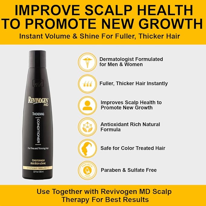 Revivogen MD Thickening Conditioner, Conditioner for Thinning Hair, Hair Loss Conditioner, Thickening Conditioner Men/Women, Conditioner for Hair Loss, 12 Fl oz-VivaGrace Women