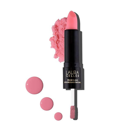 LAURA GELLER NEW YORK Prep-n-Go 2-in-1 Lip Scrub and Lip Oil Tint, Lip Hydrating Oil and Exfoliator, Rush Hour-VivaGrace Women