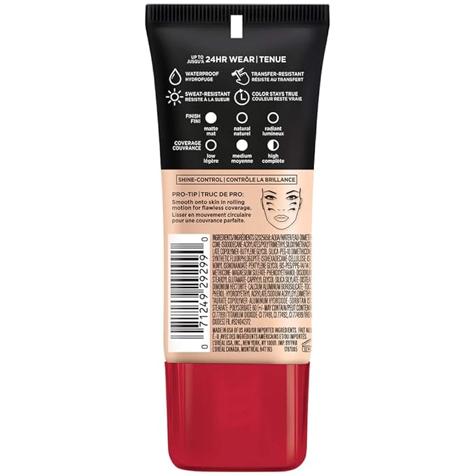 L'Oreal Paris Cosmetics Makeup Infallible Pro-Matte Liquid Longwear Foundation, Classic Ivory, 1 fl oz-VivaGrace Women