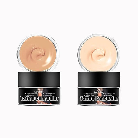 Tattoo Cover Up, Invisible Waterproof Concealer,Long Lasting Professional Skin Makeup Concealer Kit for Body Leg Tattoo, 2 Colors,30gX2-VivaGrace Women