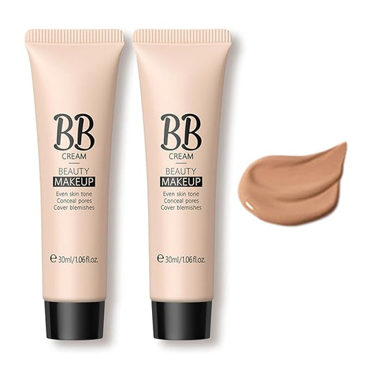 KWOLYKIM 2PCS Hydrating Makeup BB Cream, Tinted Moisturizer Face Makeup BB Cream Foundation Waterproof Concealer Brighten Color Correcting Cream Nude Makeup Long Lasting for All Skin(Deep)-VivaGrace Women