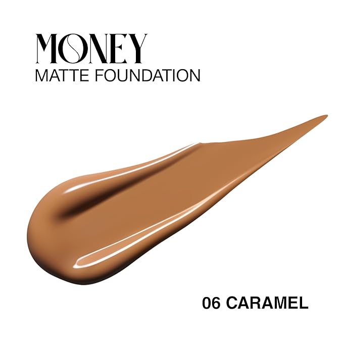 Matte Foundation Money - Long-Lasting Makeup Foundation with Flawless & Buildable Coverage - Liquid Foundation for All Skin Types (Caramel)-VivaGrace Women