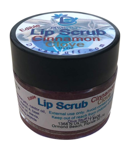 Diva Stuff Ultra Hydrating Lip Scrub for Soft Lips, Gentle Exfoliation, Moisturizer & Conditioner, Cinnamon and Clove – ¼ oz (Made in the USA)-VivaGrace Women