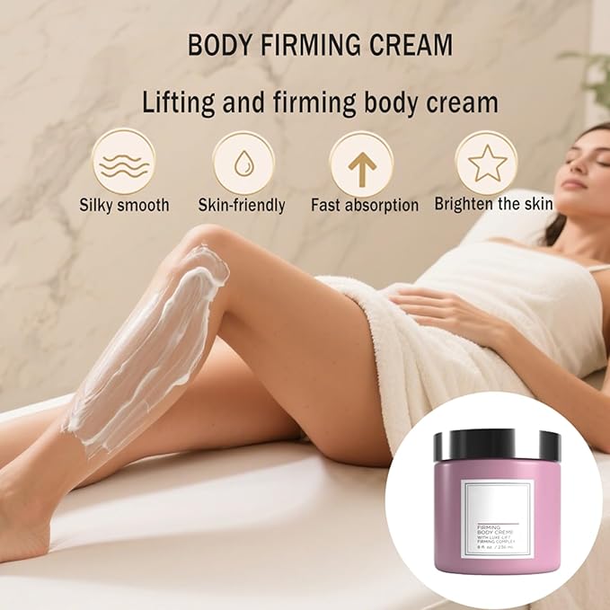 Champagne Lift Body Creme, Champagne Lift Hydrating Firming Body Cream for Crepey Skin, Targets Dry & Sagging Skin on Arms, Legs | Powered by Pink Pepperslim & Luxe-Lift Firming Complex - 8 oz.-VivaGrace Women