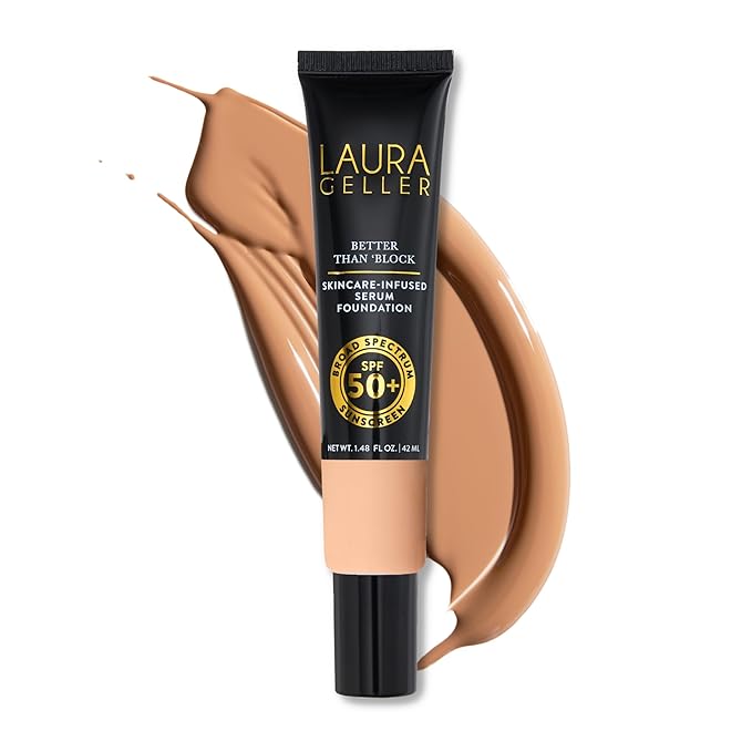 LAURA GELLER NEW YORK Better Than ‘Block Skincare-Infused Serum Foundation with Broad Spectrum SPF 50+, Medium-VivaGrace Women