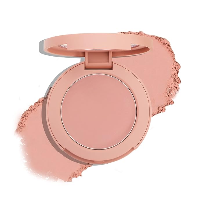 Boobeen Powder Blush, Single Color Blush Face Blush Palette Matte Baked Cream Blush Makeup Powder, High Pigment Pressed Blush for Create a Natural Cheek Flushed Look-VivaGrace Women
