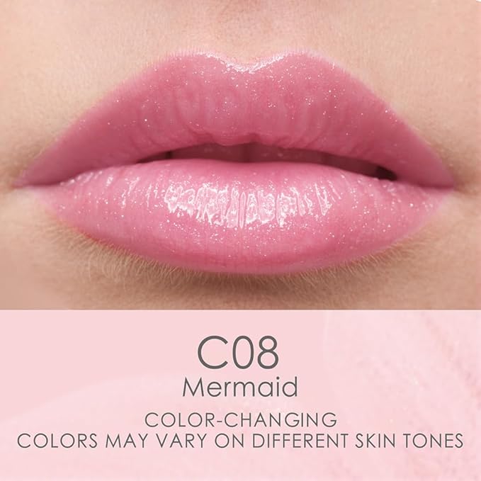 CATKIN Lip Balm Color Tinted Changing Lipstick Ultra Hydrating Lip Moistrurizer Chapstick with Vitamin E Nourishing For Cracked & Dry Lips 0.12 oz 2pcs (01+08)-VivaGrace Women