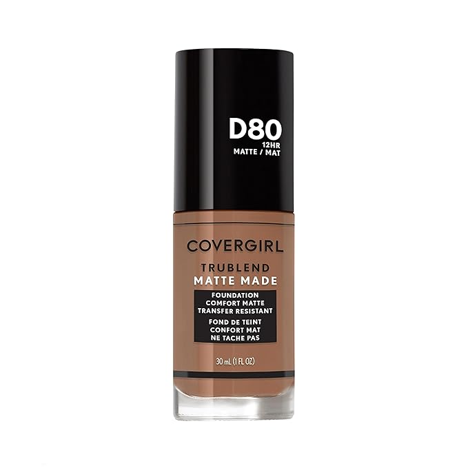 COVERGIRL TruBlend Matte Made Liquid Foundation, Soft Sable, 1 Fl Oz (Pack of 1)-VivaGrace Women