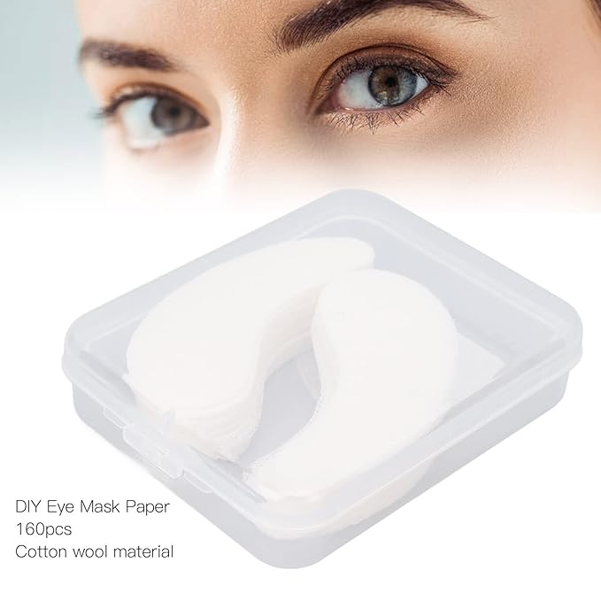 160pcs Eye Mask Paper Sheet, Disposable Thin Eye Compressed Facial Mask Paper Eye Care Towel Sheet for Salon Beauty-VivaGrace Women