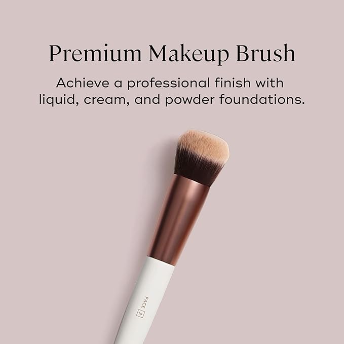 EVER Foundation Brush, Professional Face Makeup Brushes for Liquid and Powder Foundation, Contoured Foundation Brush, Vegan and Cruelty-Free-VivaGrace Women