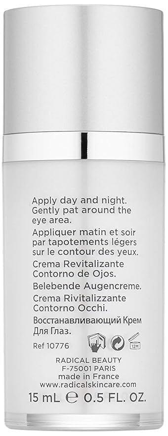 Radical Skincare Eye Revive Creme - 4 in1 Anti-Aging Solution Combats Wrinkles, Dark Circles, Puffiness, & Fine Lines - For All Skin Types Including Sensitive Skin - Paraben & Cruelty Free (0.5 Fl Oz)-VivaGrace Women