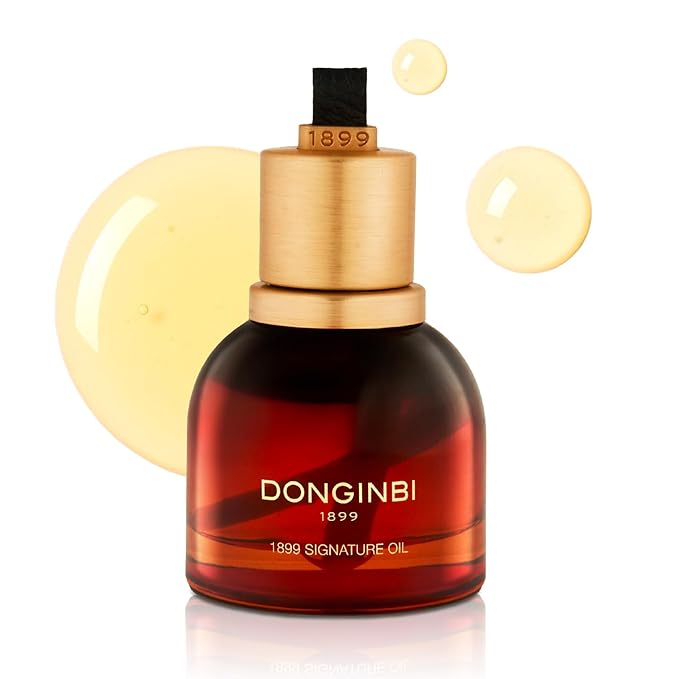 Donginbi 1899 Signature Oil - Skin Barrier Repair & Firming Face Oil for Women, Jojoba Seed Oil & Sweet Almond Oil for Sensitive Skin, Korean Red Ginseng Skin Care, 0.52 floz / 15ml-VivaGrace Women