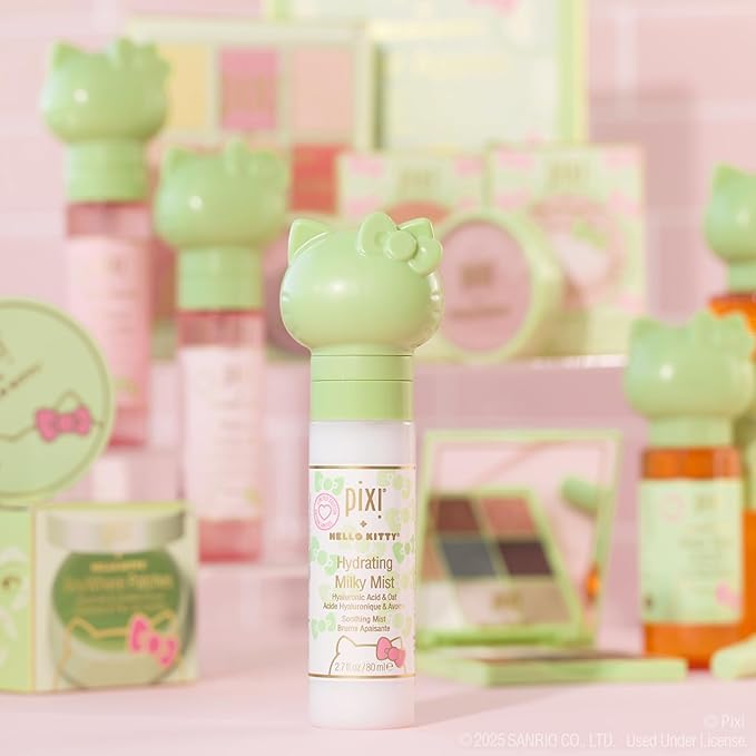 Pixi Beauty + Hello Kitty Milky Mist 2.70 Fl Oz | Hydrating Moisturizer for Dry Skin | Infused with Hyaluronic Acid-VivaGrace Women