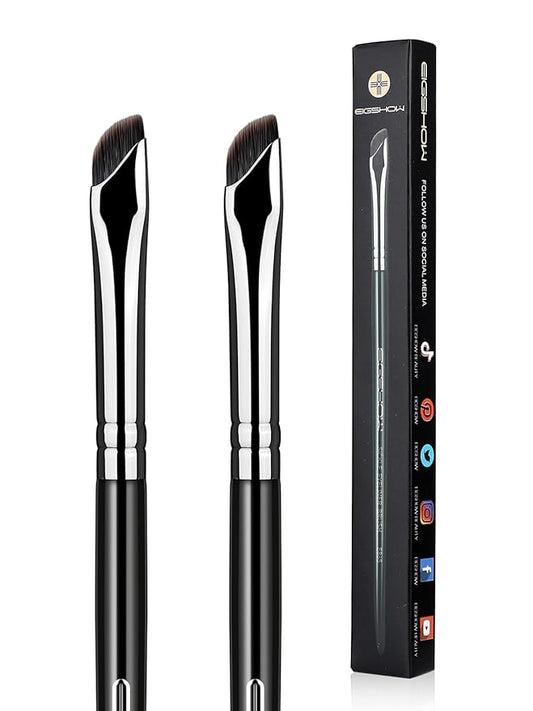 EIGSHOW Eyeliner Brush Gel Eyeliner Makeup Brush for Precise Eye Liner Eyebrow Eyelid Ultra Thin with Curved Bristle (E865 2Pieces)-VivaGrace Women