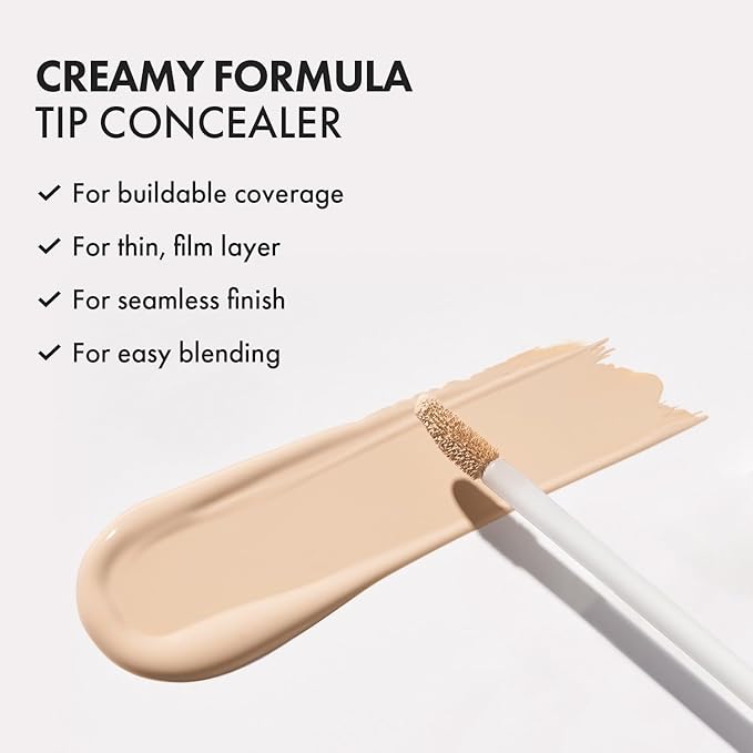 LUNA Long-Lasting Tip Concealer Cover-Fit (#0.5 Proclein) Full Coverage, for Under Eye Dark Circles, Fine Lines, Redness & Discoloration, Korean Makeup 0.26 Fl Oz-VivaGrace Women