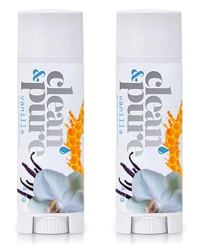Lip Balm 2-Pack (Vanilla) | Manuka Honey Beauty Products | Lip Care Set With 100% All Natural Beeswax and Vitamin E Oil | Flavored Lip Balm for Dry, Chapped Lips-VivaGrace Women