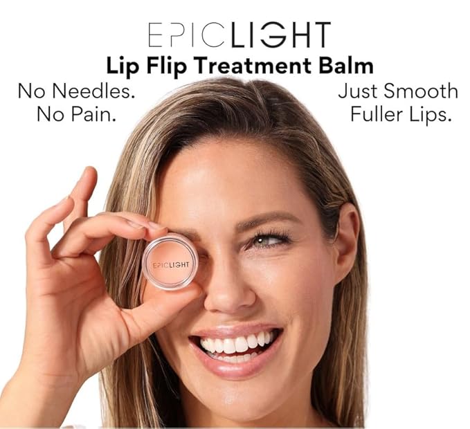 EpicLight Lip Flip Treatment Balm - Lip Balm and Plumper - Peptide Treatment for Lips Volume & Hydration - Plump, Smooth, and Moisturize Lips - Paraben & Sulfate-free, Non-Toxic Makeup-VivaGrace Women