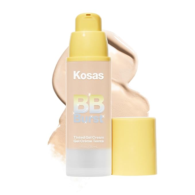 Kosas BB Burst Tinted Face Gel Cream - Supports Healthy Collagen, Smoothes Skin, Hydrates & Moisturizes - Lightweight Buildable Coverage - Light Neutral 12, (1 Oz/30 ML)-VivaGrace Women