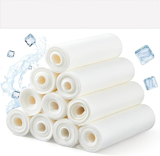 Toulite Cool Ice Silk Bra Liners for Sweat 10 Pcs 3 Layer Medium Washable Rectangle Cool Ice Silk Under Breasts Pads for Women Absorb Sweating, 18 x 3 Inches White for Summer-VivaGrace Women