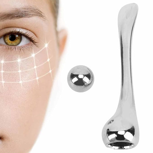 Eye Cream Massage Stick Magnetic Double Head Eye Cream Applicator for Facial Skin Care Silver-VivaGrace Women
