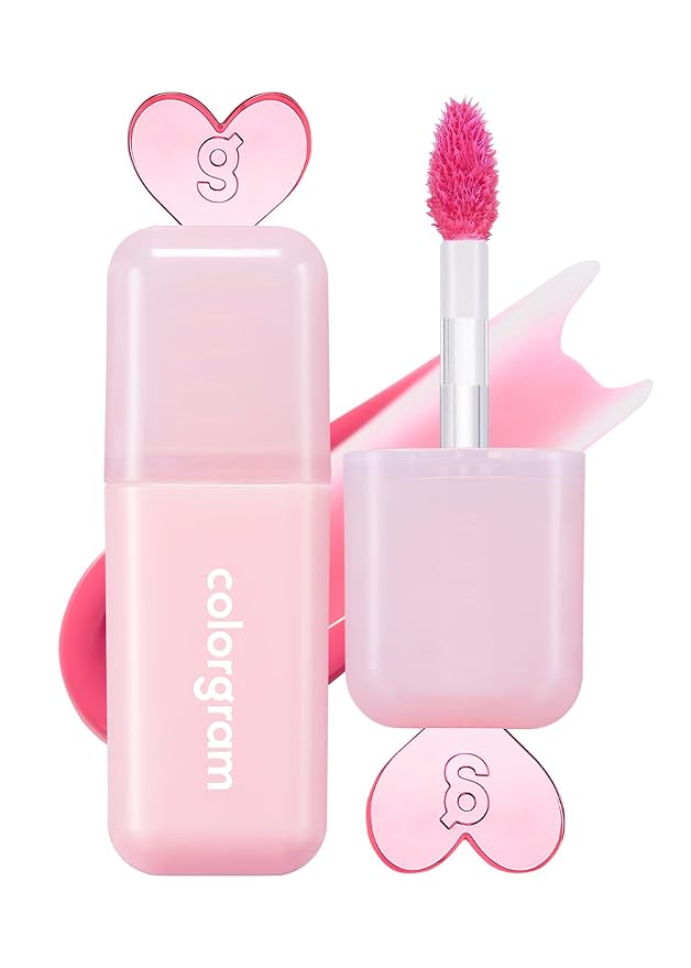 COLORGRAM Juicy Drop Tint 05 Pink Melon | Juicy Lip Gloss, Glowing Lip Stain with Fruity Colors, Buildable & Blendable, Highly Pigmented-VivaGrace Women