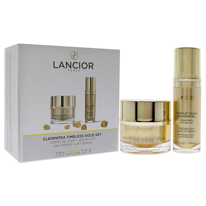 Timeless Gold Cleopatra Set 1.7oz Youth Precious Cream - Day Lift, 1oz Timeless Gold Face Lift Serum Unisex 2 Pc-VivaGrace Women