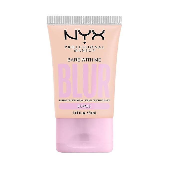 NYX PROFESSIONAL MAKEUP Bare With Me Blur Skin Tint Foundation Make Up with Matcha, Glycerin & Niacinamide - Pale-VivaGrace Women